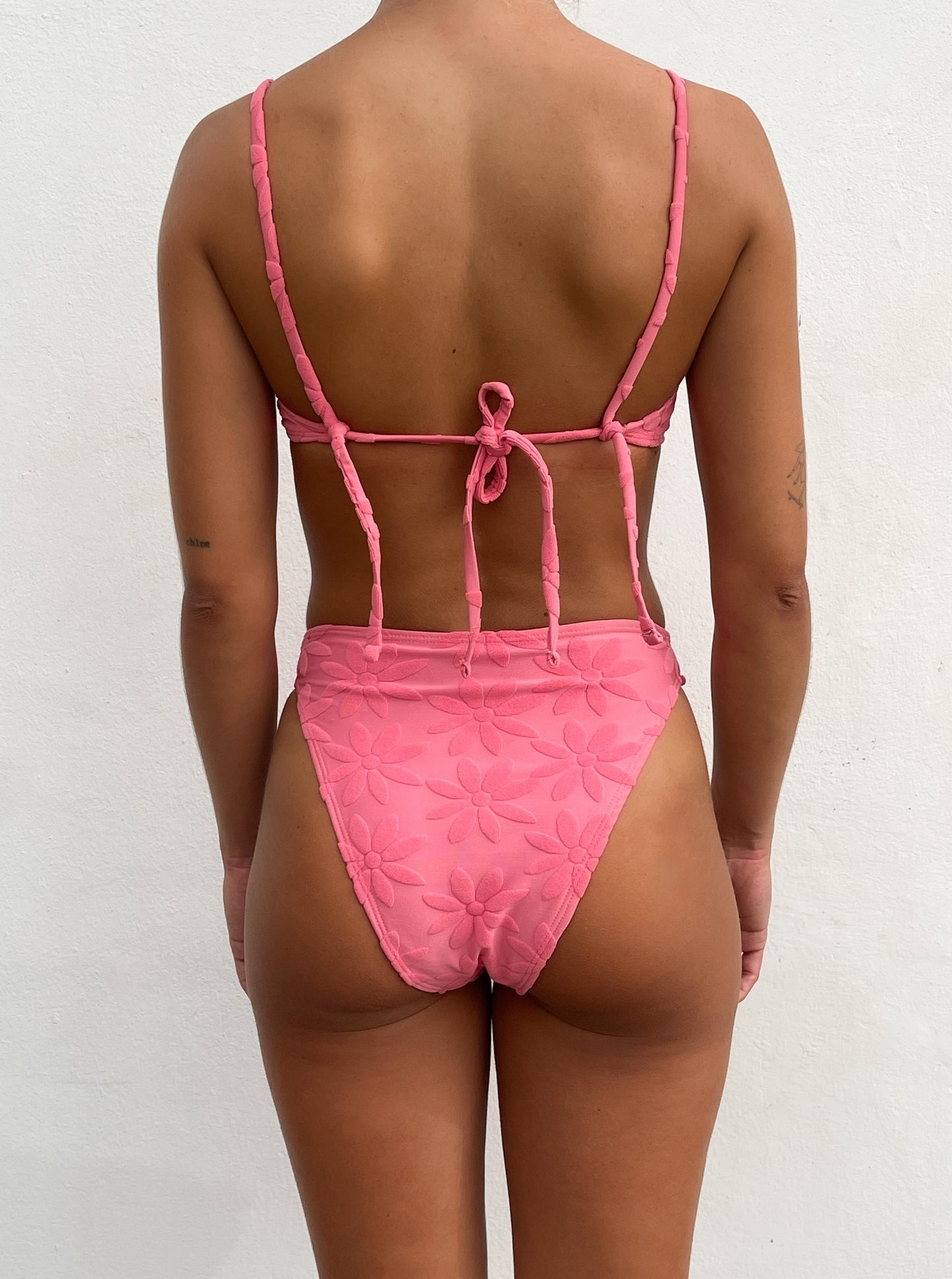 PINK FLOWER BIKINI BOTTOM