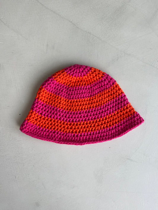 SOPHIE DYED IN THE WOOL X SIESTALSOL HAT ORANGE/PINK