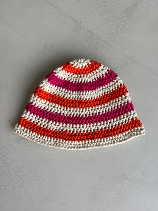 SOPHIE DYED IN THE WOOL X SIESTALSOL HAT PINK/ORANGE/CREME