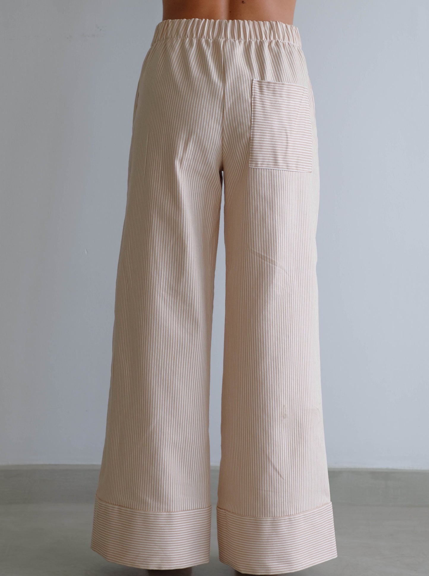 BEIGE STRIPED JEAN