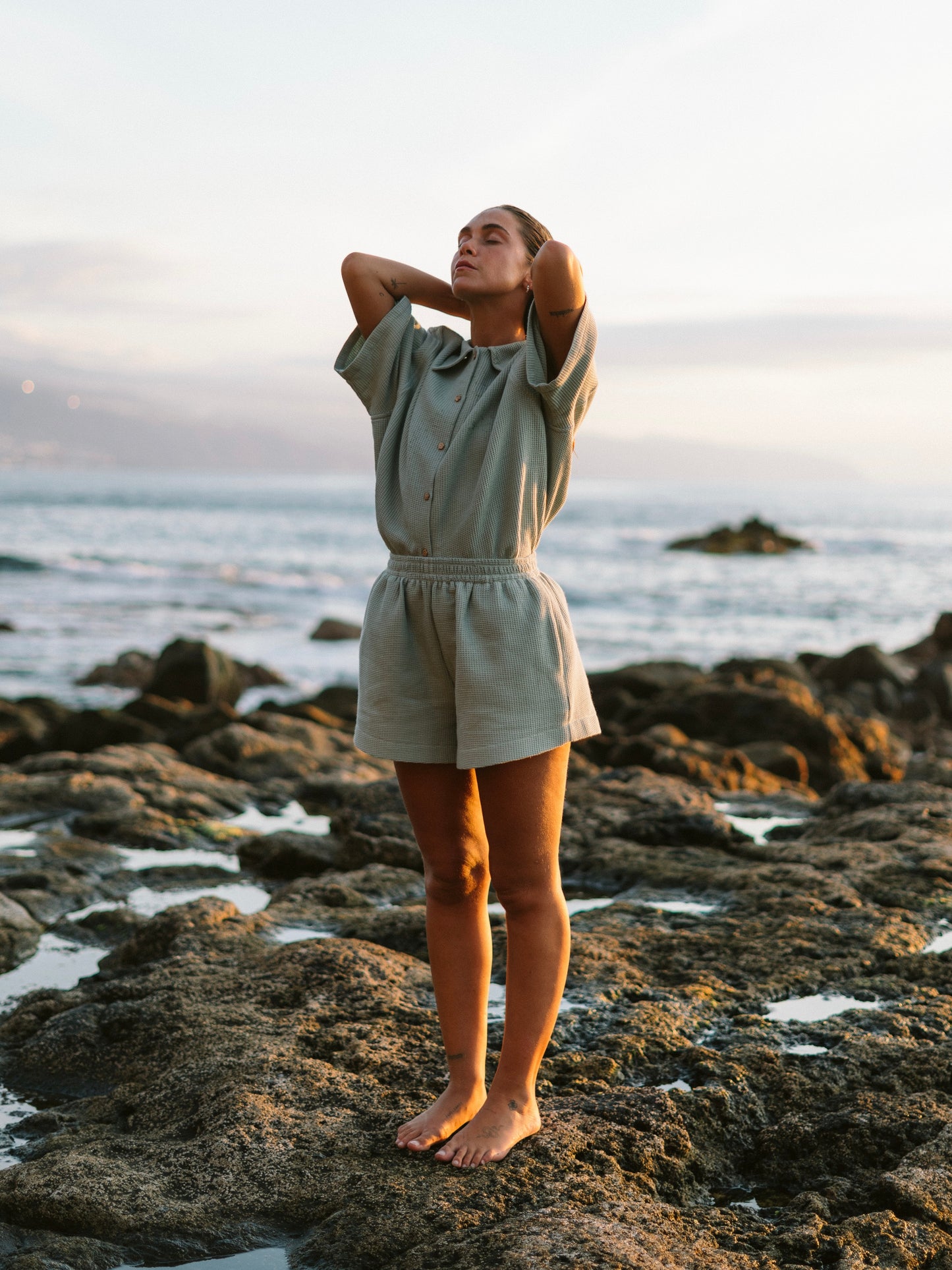 MINT WAFFLE SHIRT