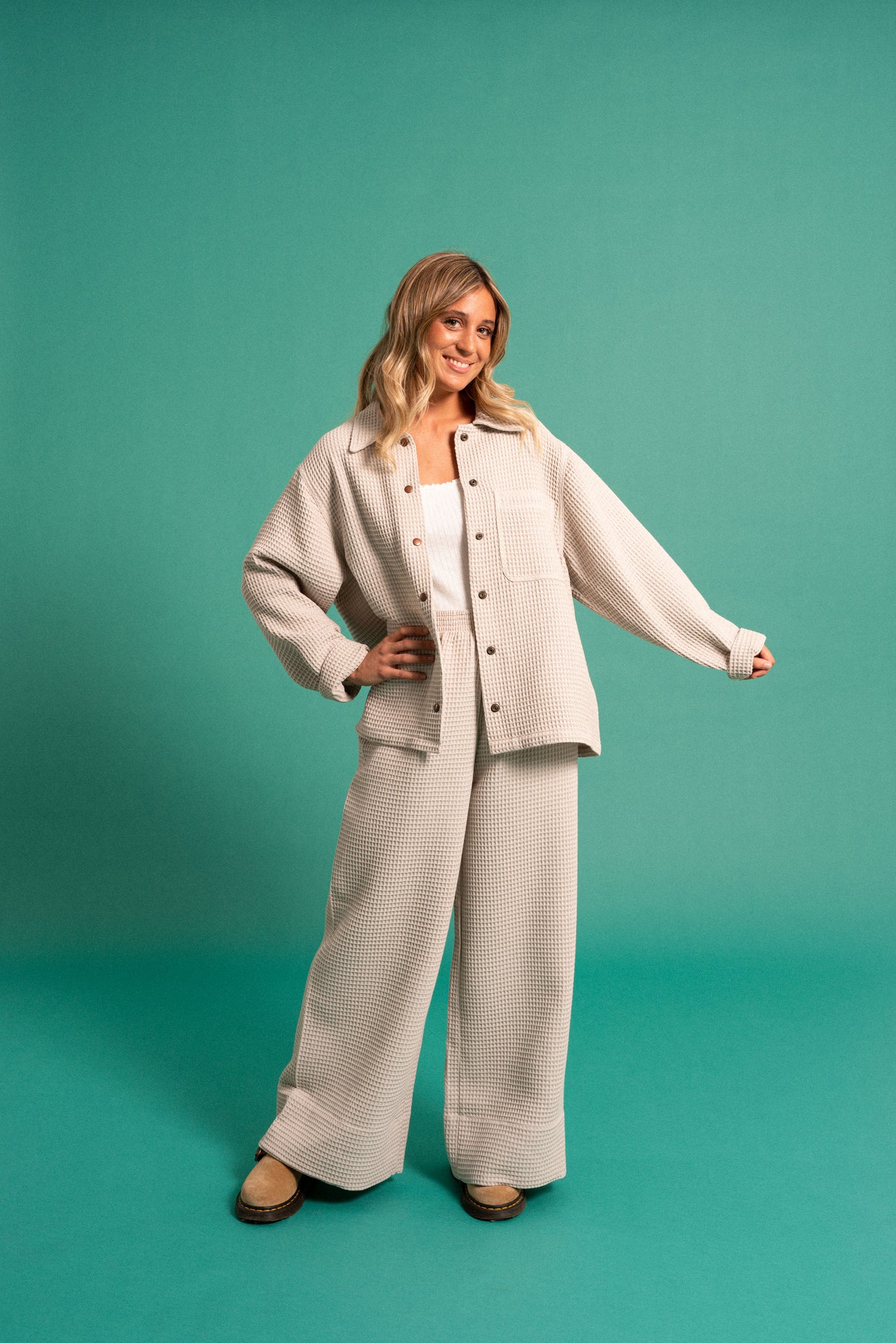GREY WAFFLE PANT