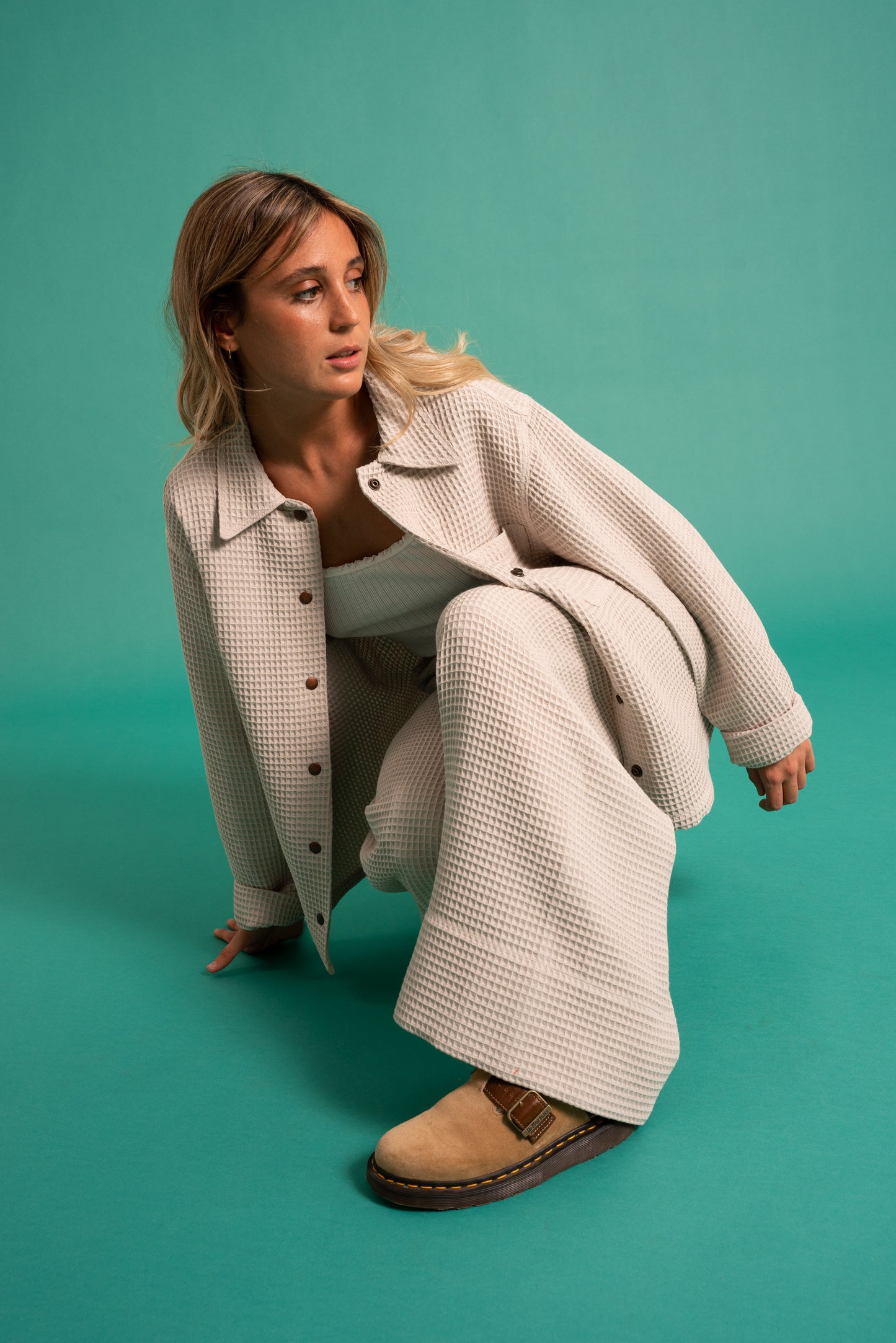 GREY WAFFLE PANT