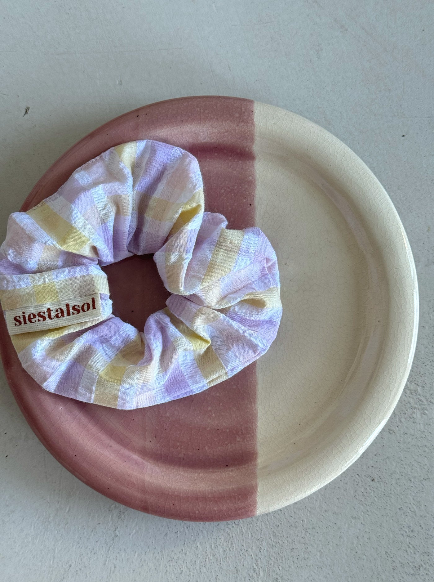 MULTICOLOR VICHY LEFTOVER FABRIC SCRUNCHIE